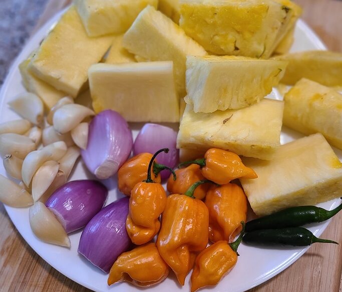 Grilled Pineapple Habanero Hot Sauce