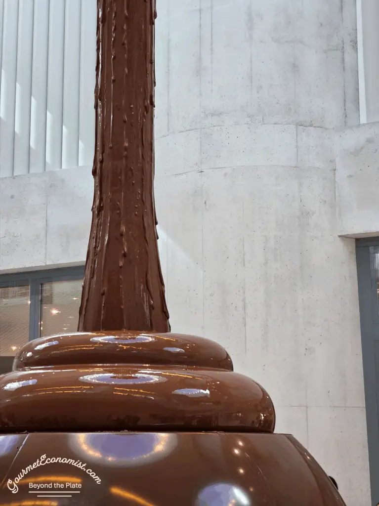 Chocolate Fountain at Lindt Museum